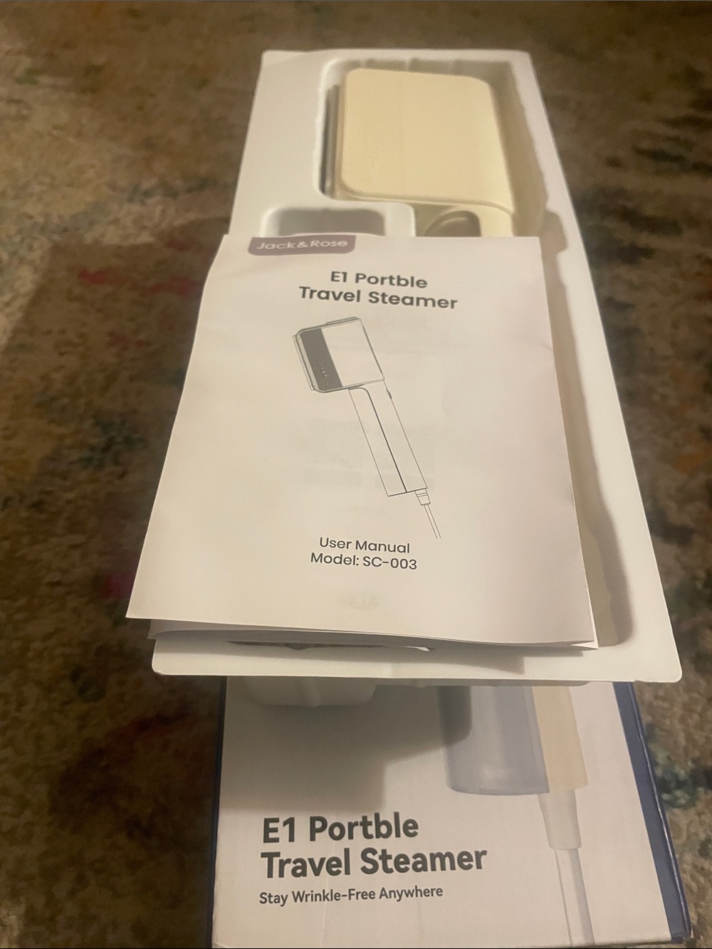 Jack & Rose E1 Portable Travel Steamer - Cream